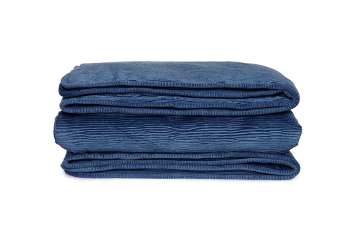 FC Crinkle Velvet Bedspread Legion Blue