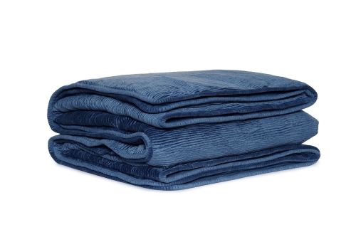 FC Crinkle Velvet Bedspread Legion Blue