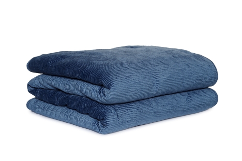 FC Crinkle Velvet Bedspread Legion Blue