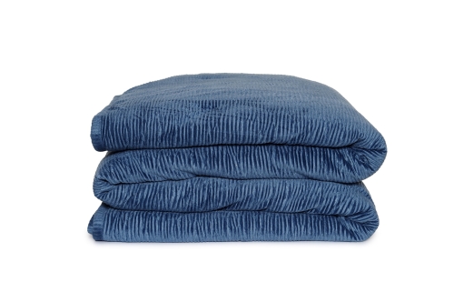 FC Crinkle Velvet Bedspread Legion Blue