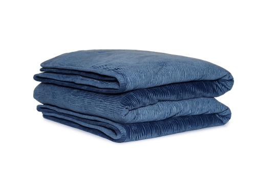 FC Crinkle Velvet Bedspread Legion Blue