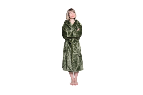 FC Deep Fleece Robe Olive Green
