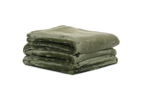 FC Deep Fleece Throw Deep Green