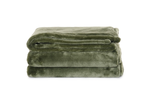 FC Deep Fleece Throw Deep Green