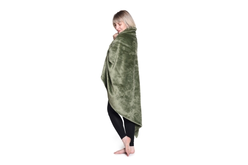 FC Deep Fleece Throw Deep Olive
