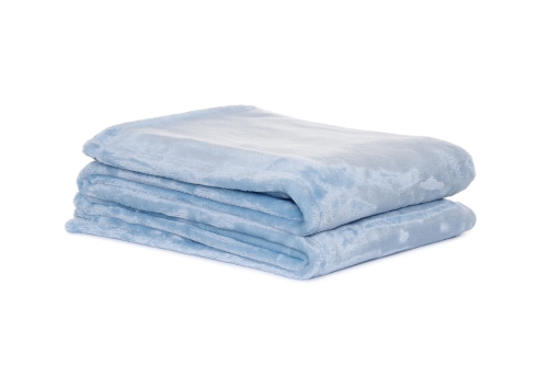 FC Deep Fleece Throw Soft Blue