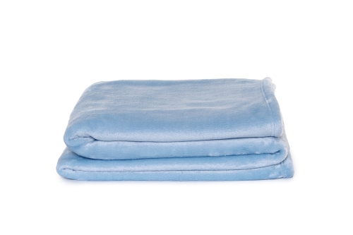 FC Deep Fleece Throw Soft Blue