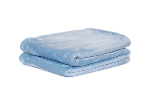 FC Deep Fleece Throw Soft Blue