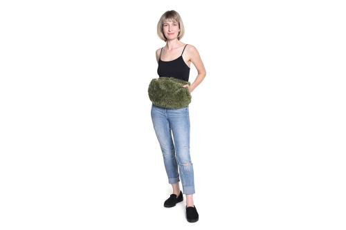 FC Hagu Sheepskin Hot Water Bottle Deep Olive Uzs