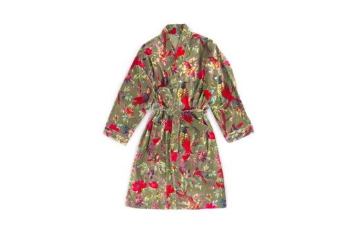 FC Paradise Velvet Robe Deep Olive