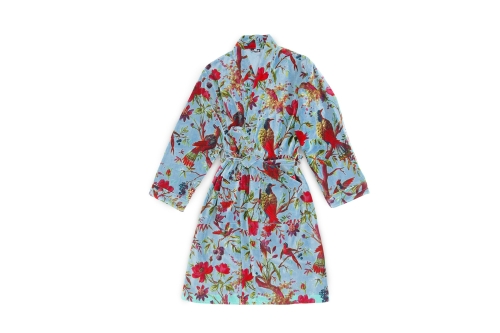 FC Paradise Velvet Robe Soft Blue