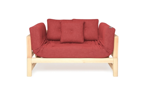Futon Company Pine Snug Coast Weave Acer Red