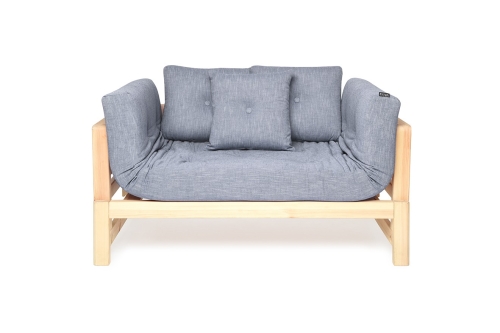 Futon Company Pine Snuggler Coast Weave Cornish Blue