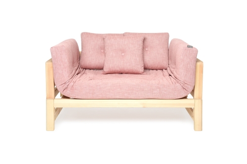 Futon Company Pine Snuggler Coast Weave Sandstone Pink
