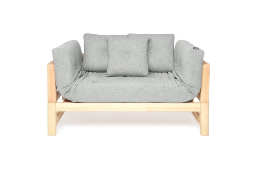 Futon Company Pine Snuggler Coast Weave Sea Mist