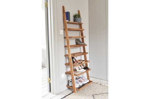 Leaning Shoe Rack in Bedroom