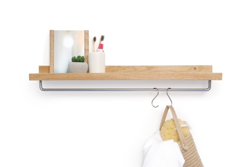 Oak Deep Rail With Hanging Bar Cm