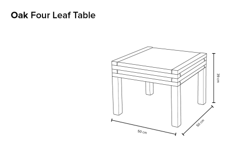 Oak Four Leaf Table