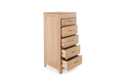 FC Oak Narrow Vanity Chest Of Drawers