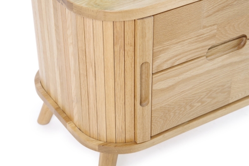 Oak Tall Tambour Mirror