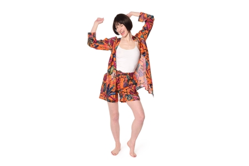 FC Tropical Long Sleep Shirt Mandarin