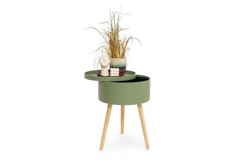 FC Tall Cache Table Olive Green