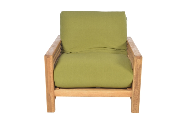 Horizon - Single Seater Oak Sofa Bed - Front view