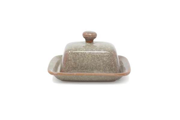 Reactive Glaze Mini Butter Dish Sage