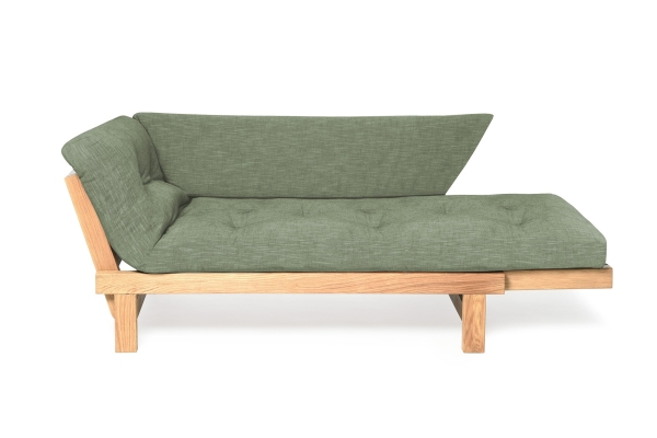 Oak Switch Sofa Bed - Coast Weave Sea Foam Green - Partially unfolded
