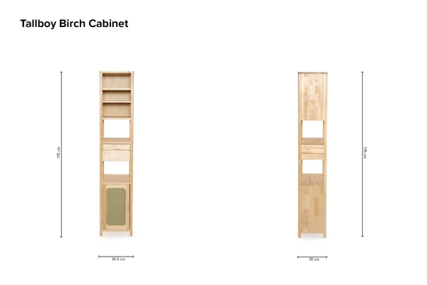 Tallboy Birch Cabinet