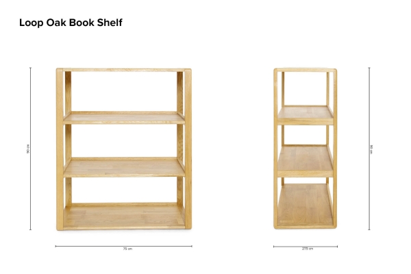 Loop Oak Book Shelf