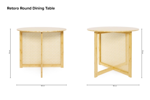 Retoro Round Dining Table