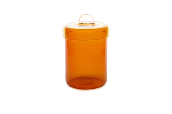 FC Poppett Tall Glass Pot Amber Eah Rp