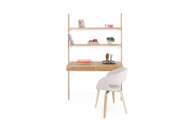 FC Oak Rounded Wide Ladder Desk
