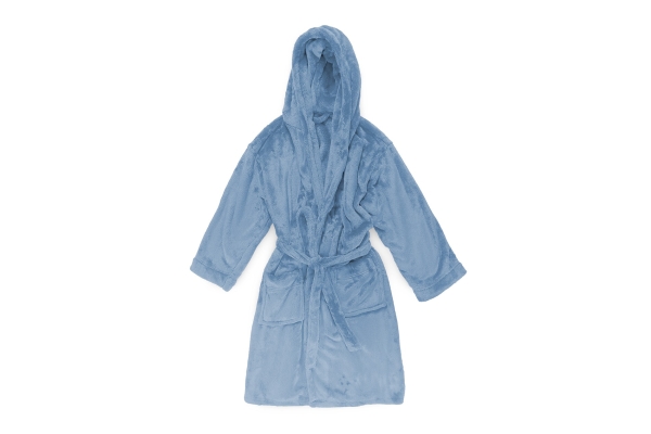 FC Deep Fleece Bathrobe Soft Blue Cbj Ex