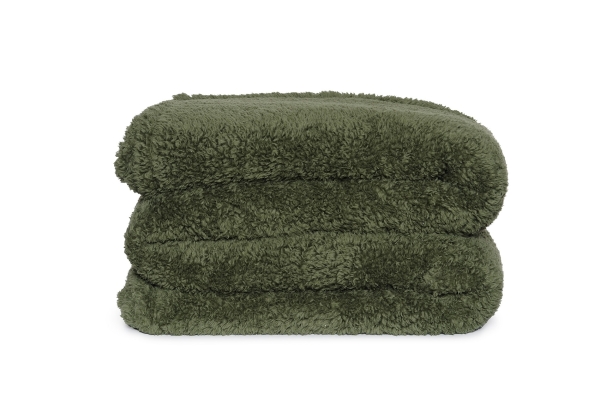 FC Sheepskin Bedspread Olive Green