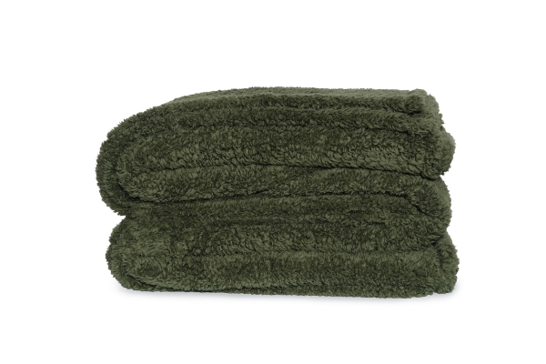 FC Sheepskin Bedspread Olive Green
