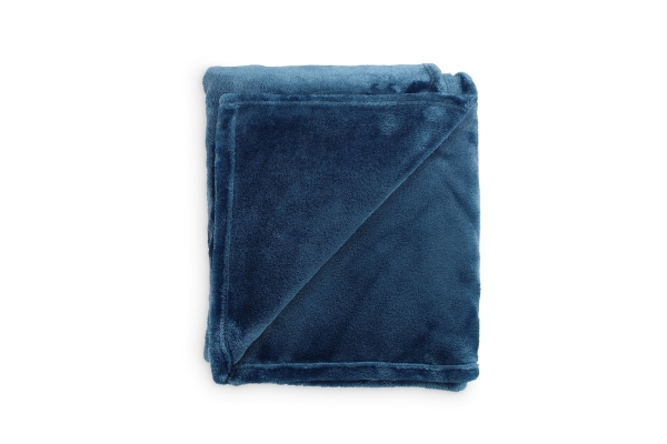 Deep Fleece Bedspread Legion Blue