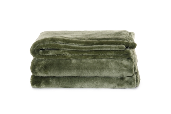 FC Deep Fleece Throw Deep Green