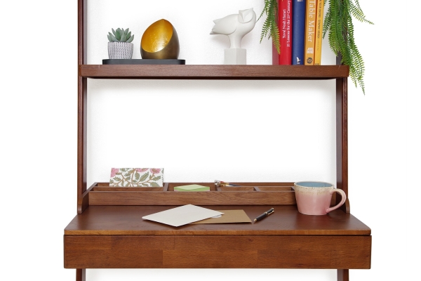 Dark Oak Leaning  Ladder Desk
