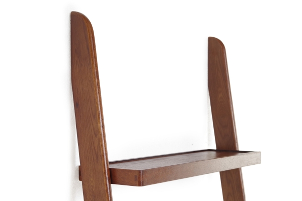 Dark Oak Leaning Ladder Shelves