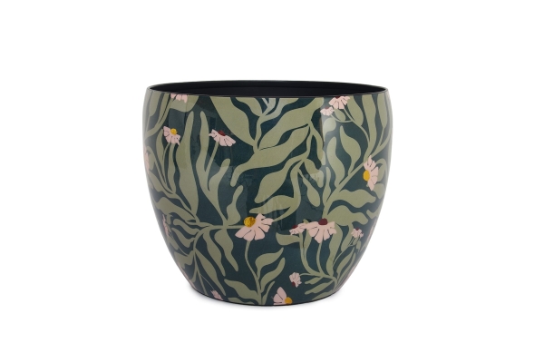 FC Daisies Enamel Plant Pot