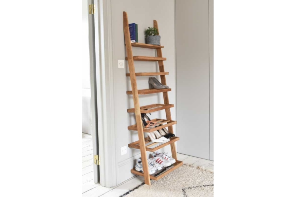 Leaning Shoe Rack in Bedroom