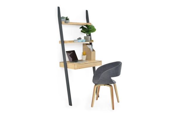 Rubberwood And Painted Leaning Desk