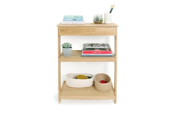 Laya Leaning Shelves With Drawer