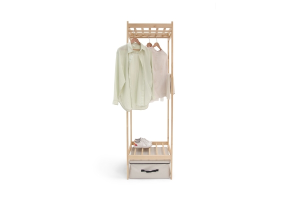 Birch Drape Wardrobe Narrow