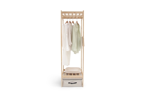 Birch Drape Wardrobe Narrow