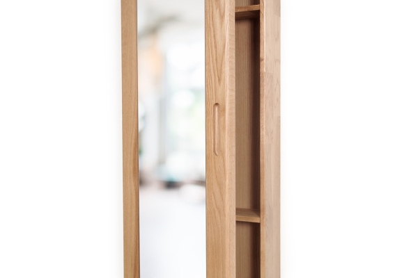 FC Oak Tall Mirror Cabinet