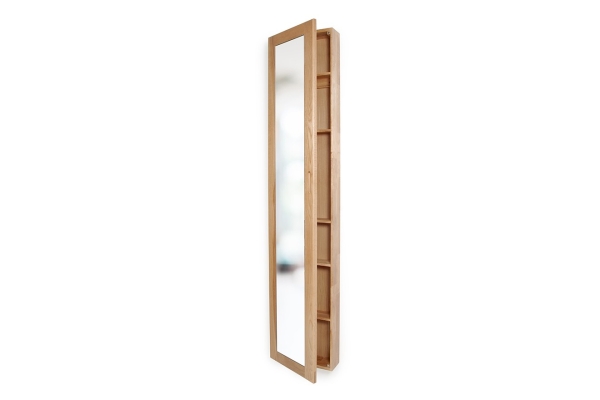 FC Oak Tall Mirror Cabinet
