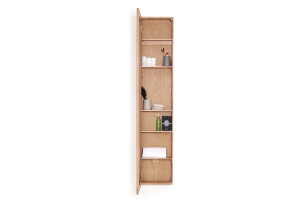 FC Oak Tall Mirror Cabinet